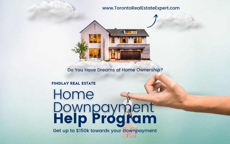 Hands holding a house key for the Canada-Ontario-Toronto Real Estate Expert Home Downpayment Program Flyer