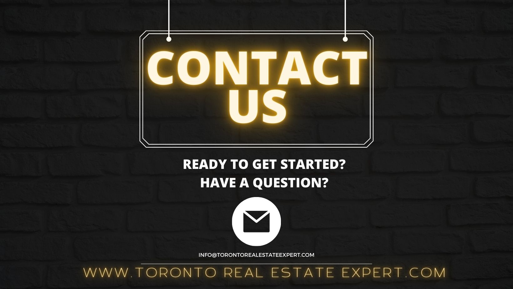 Glowing Neon Contact Us Sign for Toronto Real Estate Expert